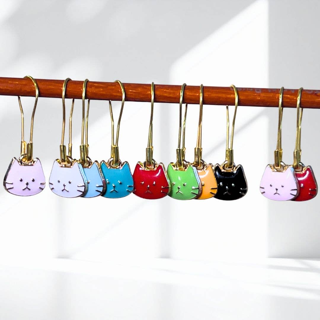 Cat Squad Stitch Markers - Set of 10