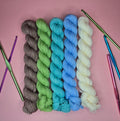 Gentle Breeze Fingering Weight Yarn – Semi-Solid Dyed (5 Mini-Skeins)