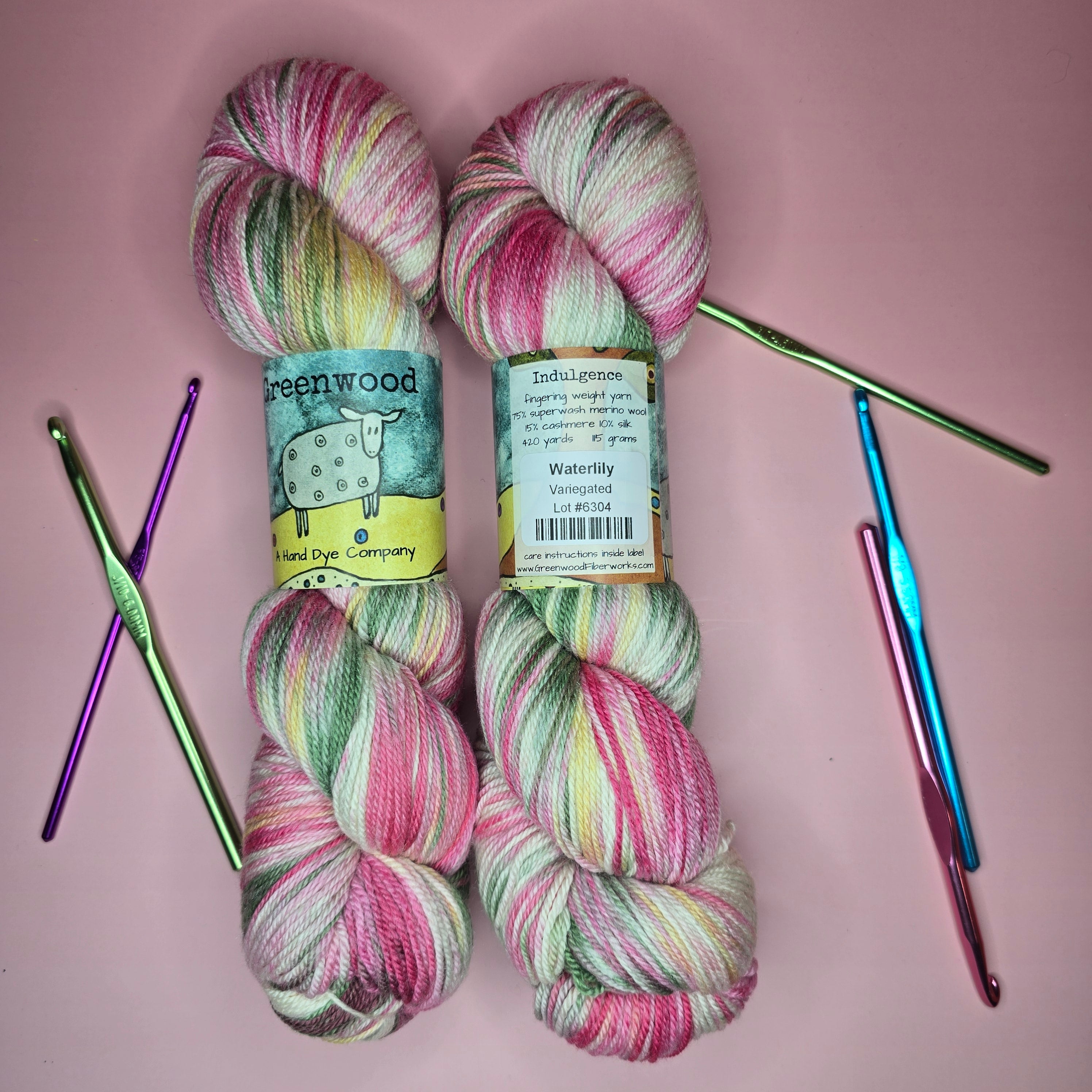 Indulgence Fingering Weight Yarn – Waterlily (115g / 420 yds)