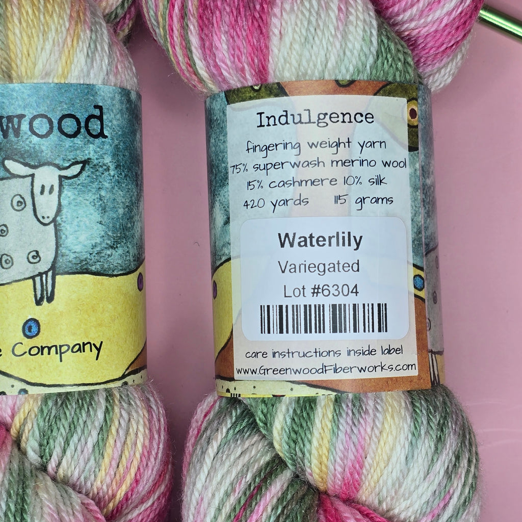 Indulgence Fingering Weight Yarn – Waterlily (115g / 420 yds)