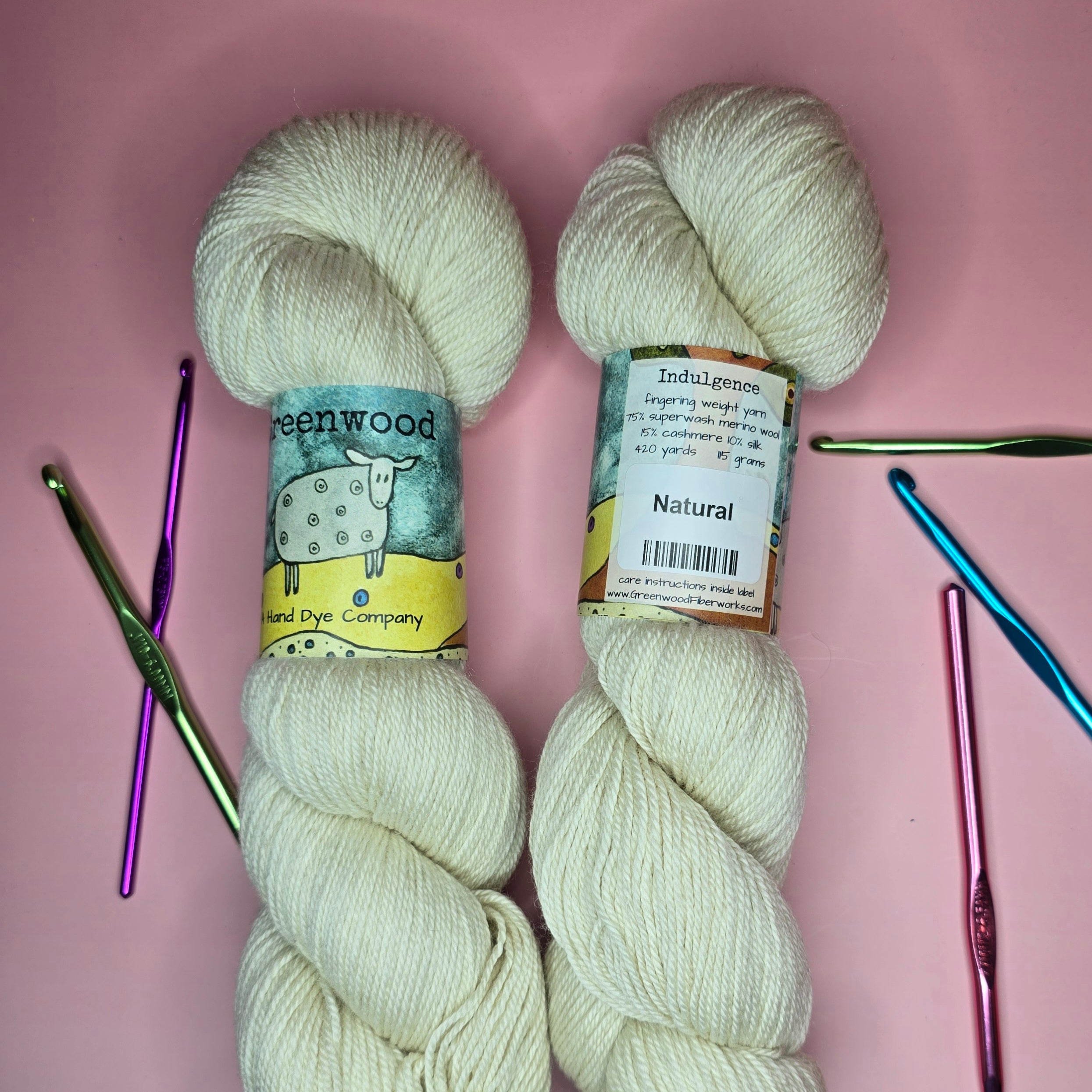 Indulgence Fingering Weight Yarn – Natural (115g / 420 yds)
