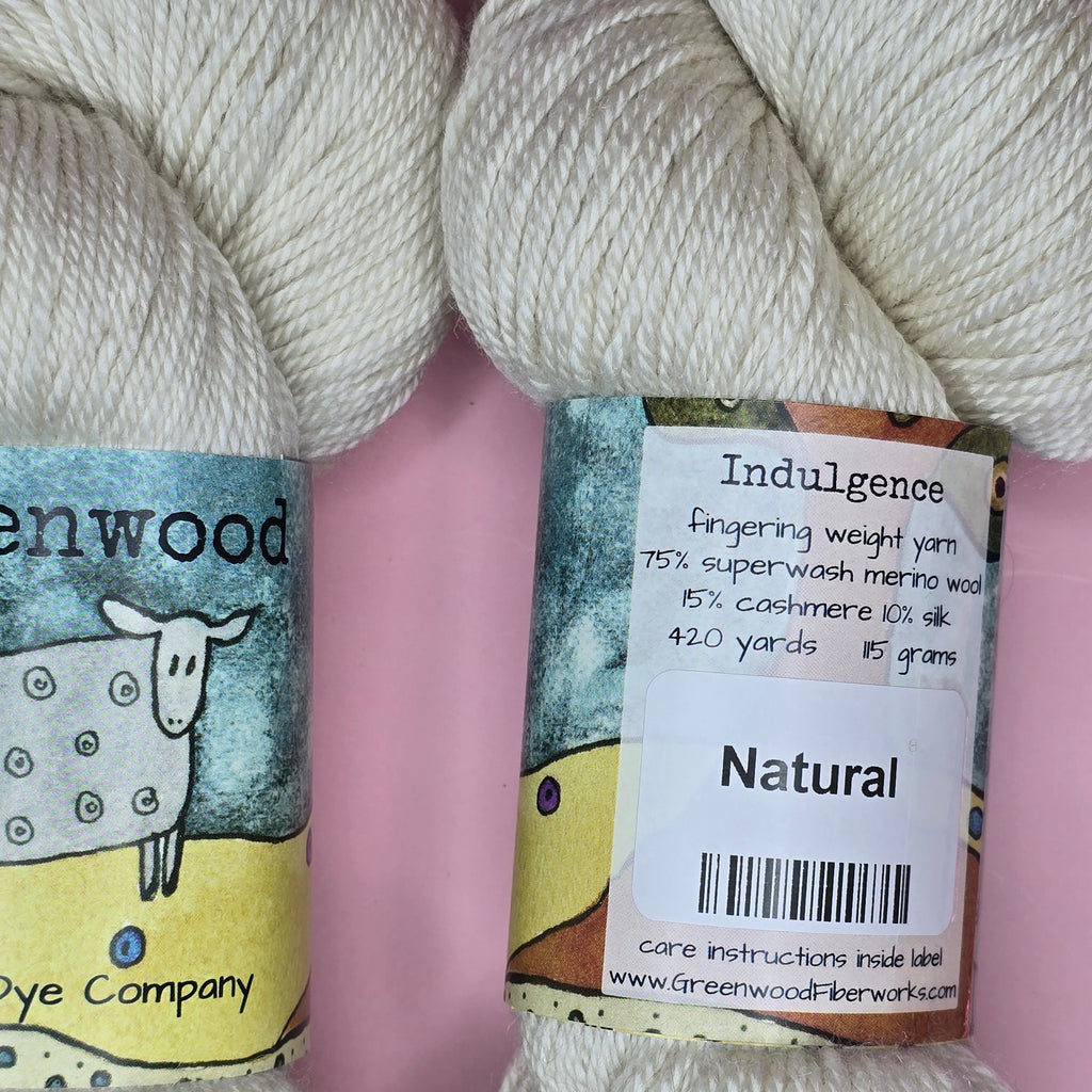 Indulgence Fingering Weight Yarn – Natural (115g / 420 yds)