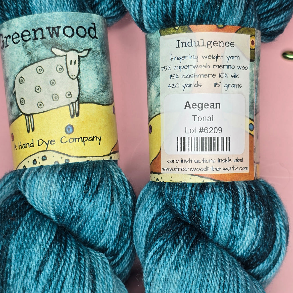Indulgence Fingering Weight Yarn – Aegean Tonal (115g / 420 yds)