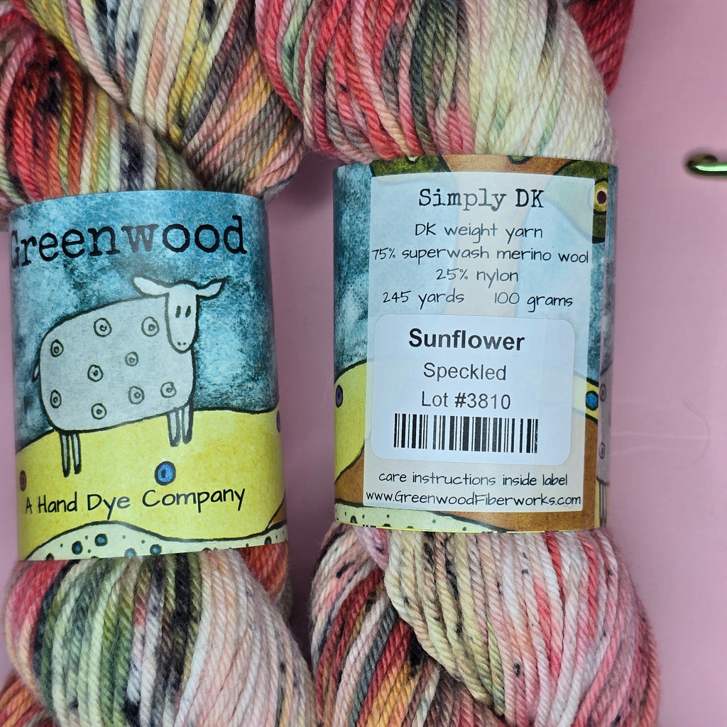 Sunflower Speckled DK Weight Yarn – Speckled (100g / 245 yds)