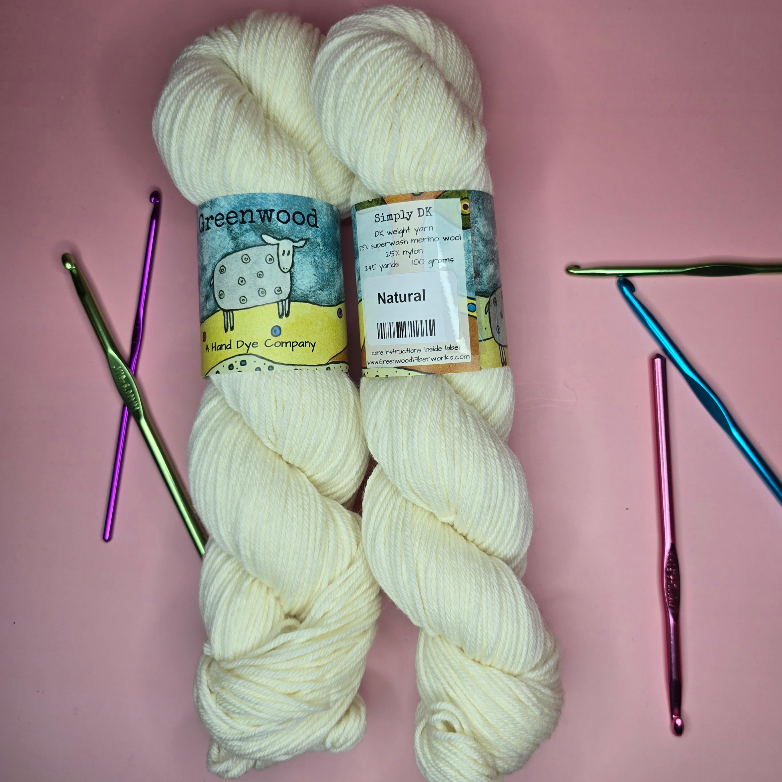 Natural DK Weight Yarn – Undyed (100g / 245 yds)