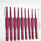 Raspberry Dreams 9-Piece Crochet Hook Set  2.0–6.0mm