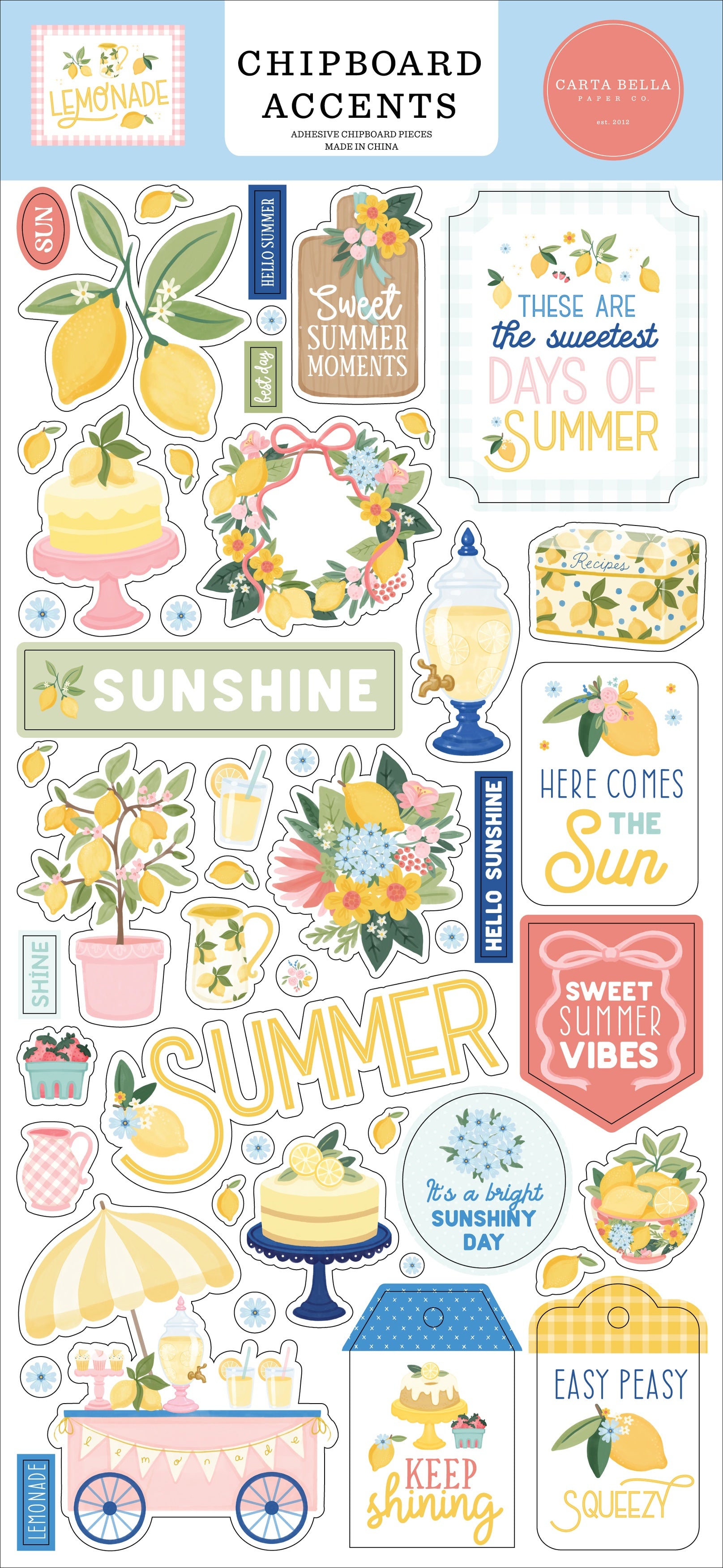 LEMONADE  -Chipboard Accents