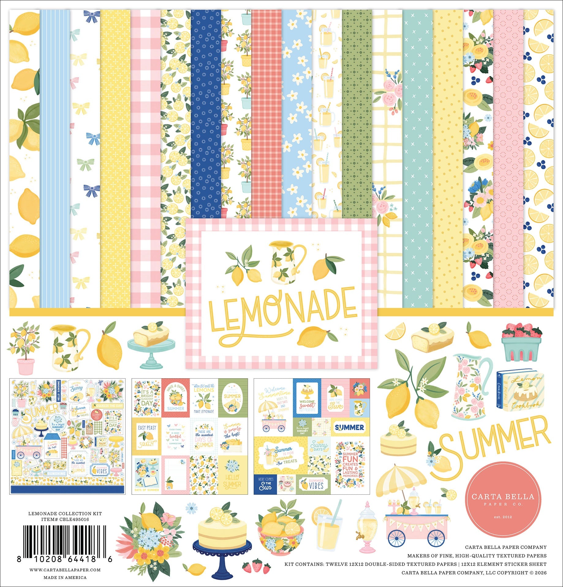 LEMONADE 12x12 Scrapbooking Kit