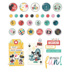Say Cheese Happiest Place - Decorative Brads
