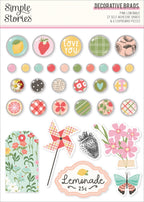 Pink Lemonade - Decorative Brads