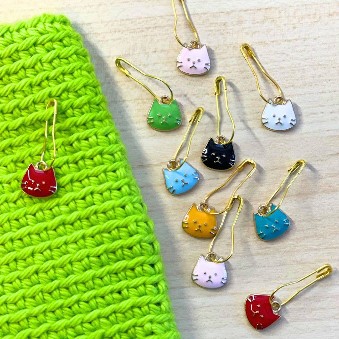 Cat Squad Stitch Markers - Set of 10