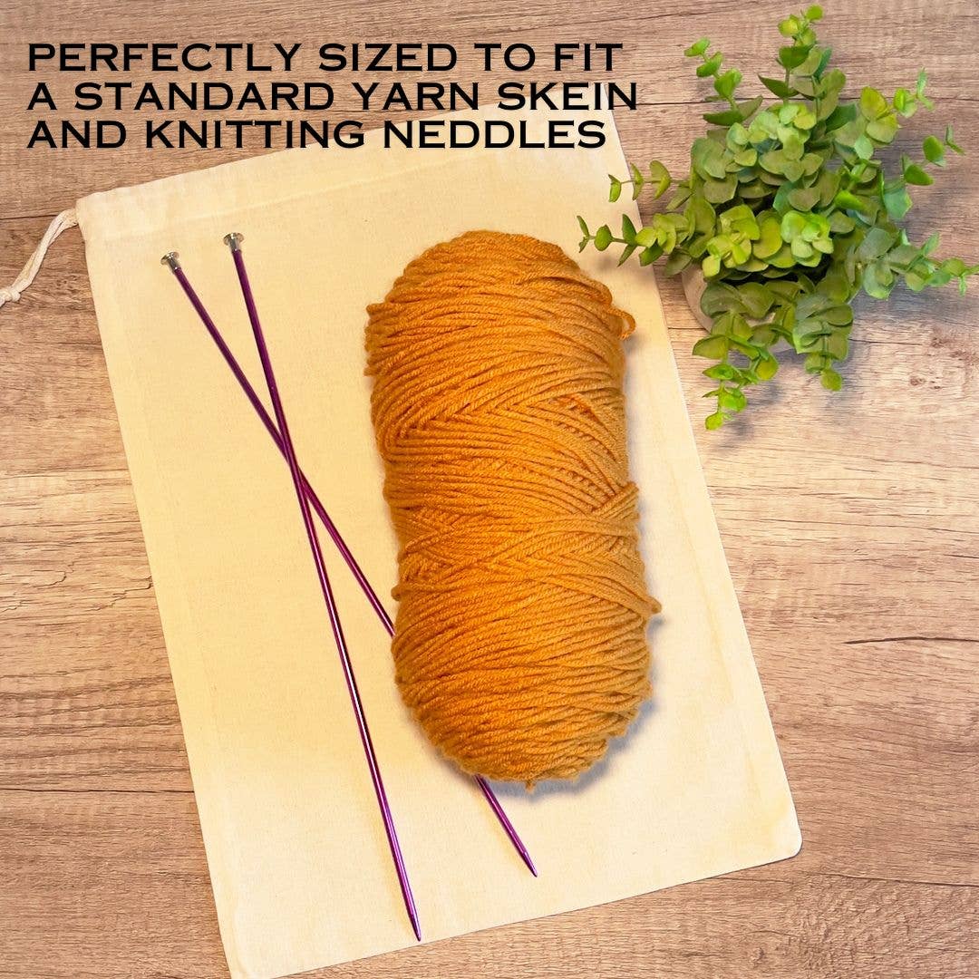 Support Your Local Yarn Shop Drawstring Project Bag