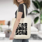 Crochet and Knit Collage Canvas Tote Bag