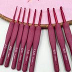 Raspberry Dreams 9-Piece Crochet Hook Set  2.0–6.0mm