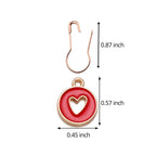 Open Hearts Stitch Markers, Set of 10