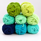 Cenilco Jelly Chunky Chenille Yarn - Cool tones