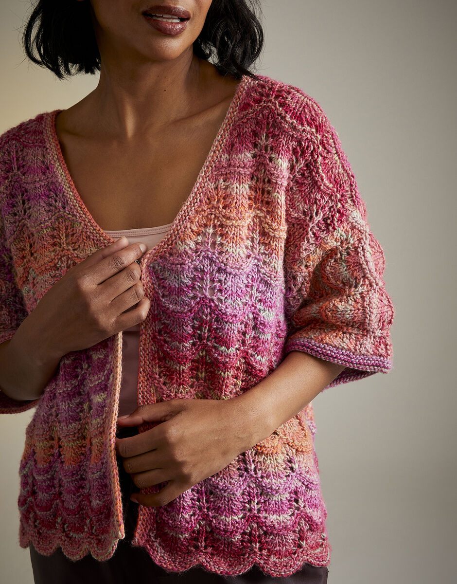 Hot House Flowers Cardigan Pattern Leaflet