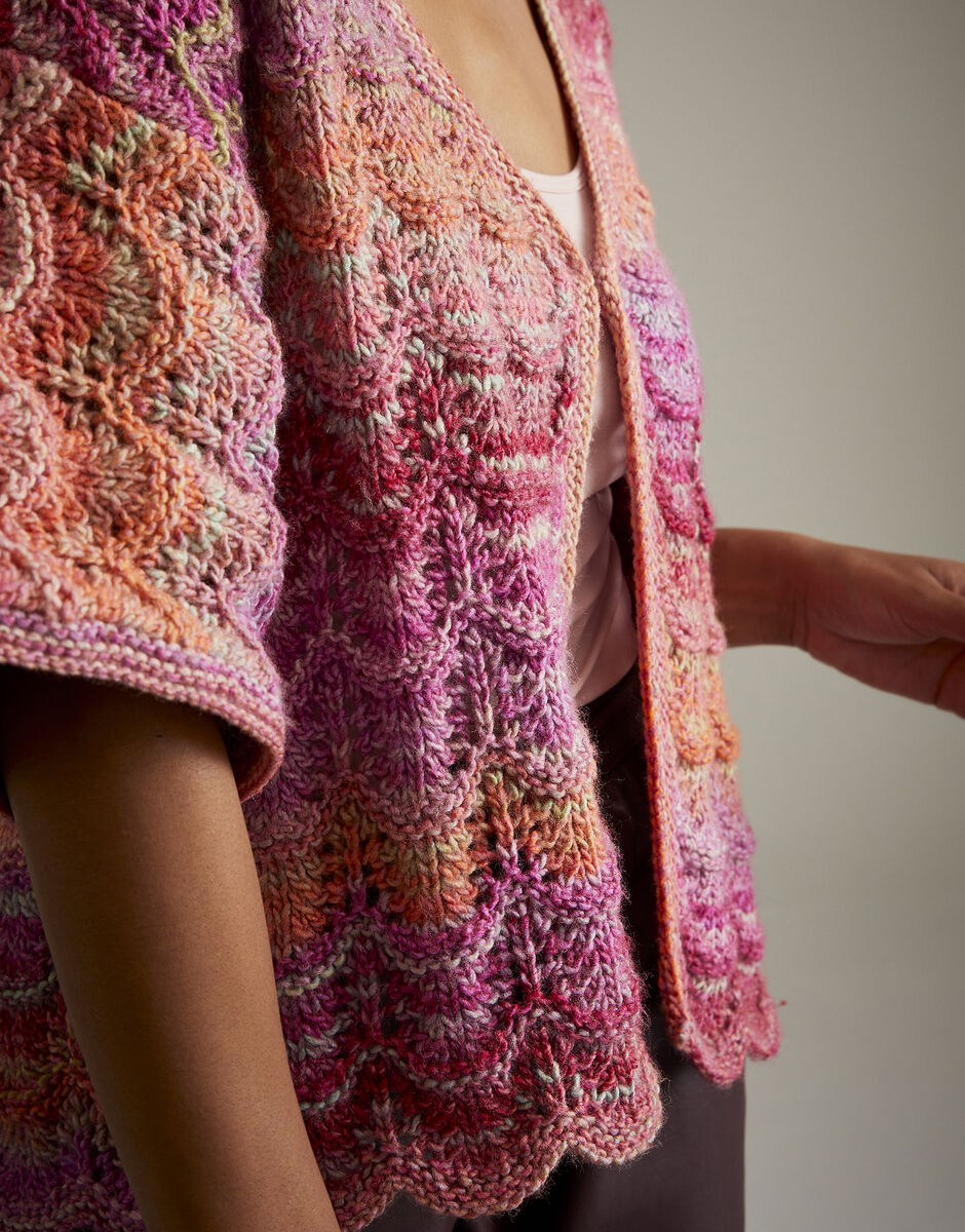 Hot House Flowers Cardigan Pattern Leaflet