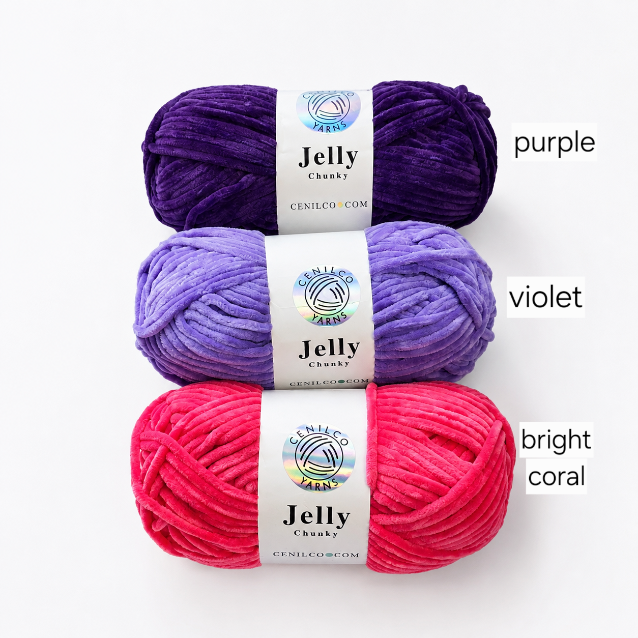Cenilco Jelly Chunky Chenille Yarn – Warm Tones