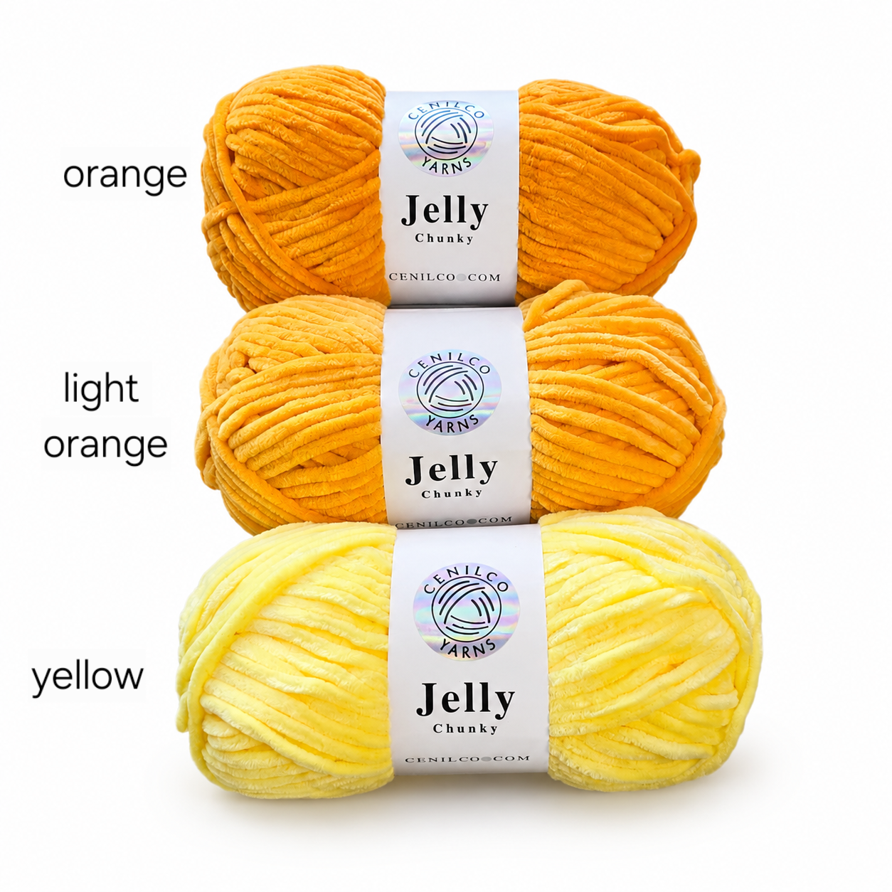 Cenilco Jelly Chunky Chenille Yarn – Warm Tones