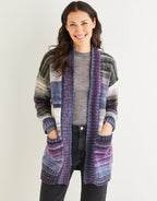 Wide Rib Longline Cardigan Pattern Leaflet