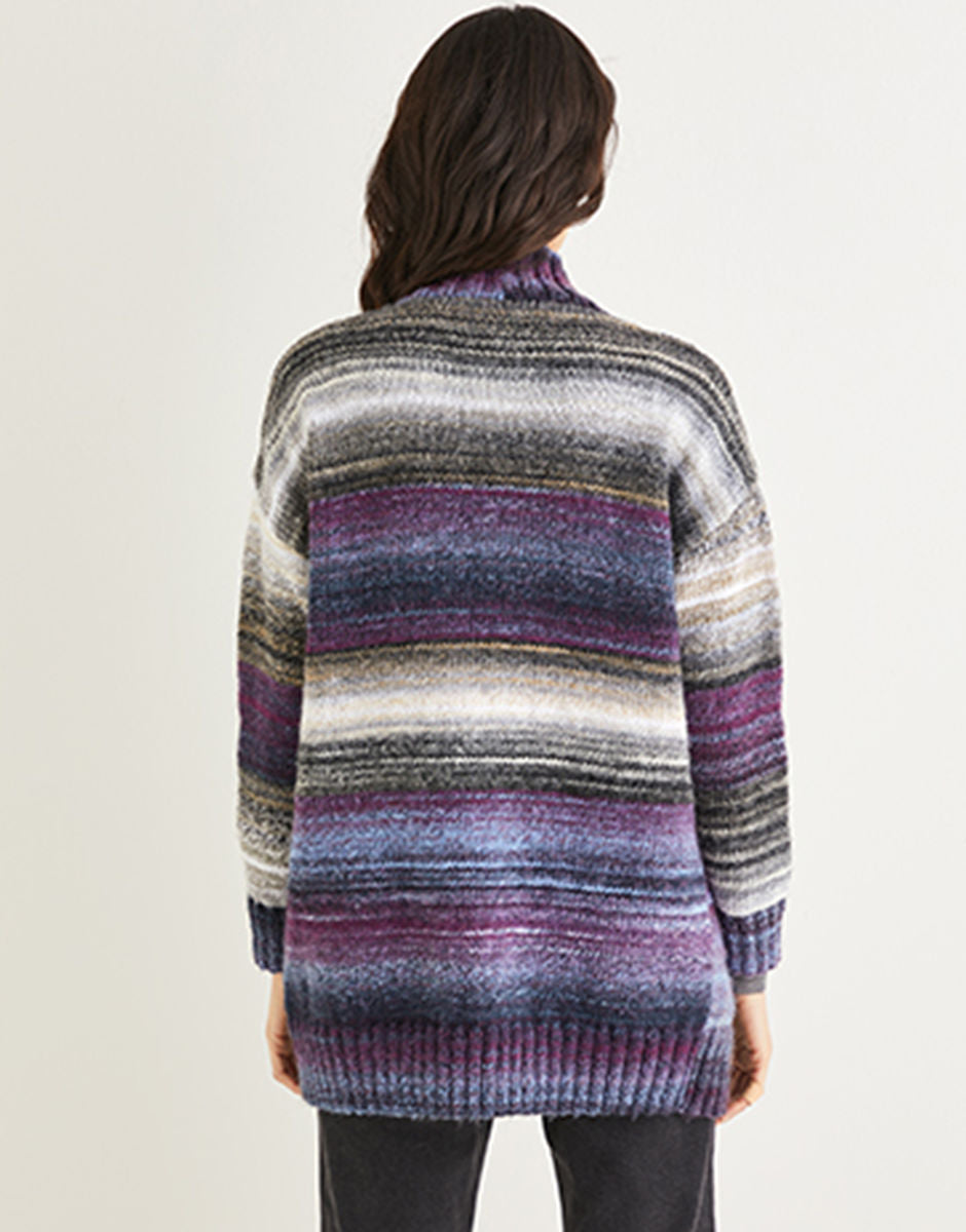 Wide Rib Longline Cardigan Pattern Leaflet